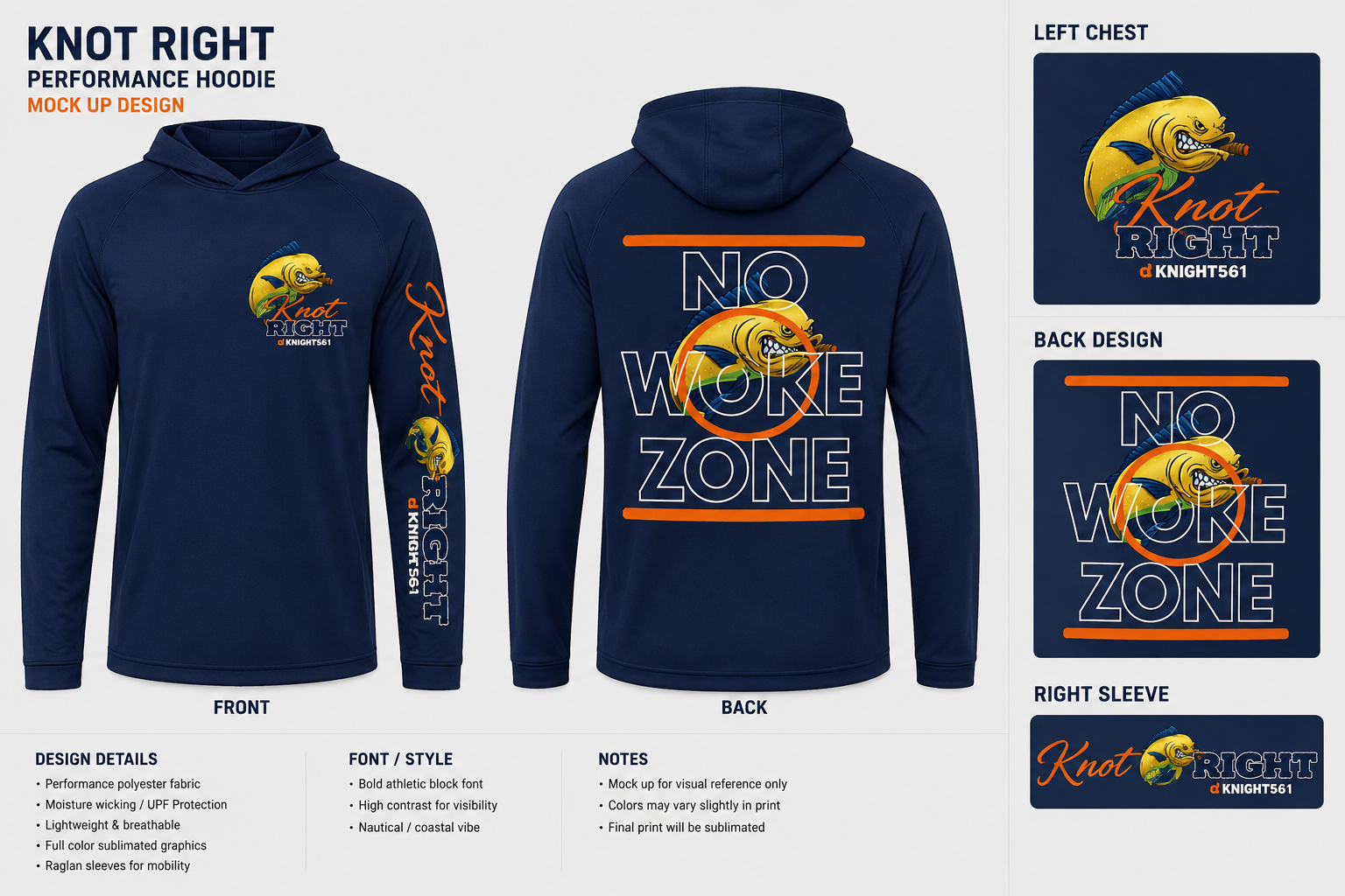 Long Sleeve Dry-fit Navy Blue w/ Hood NWZ